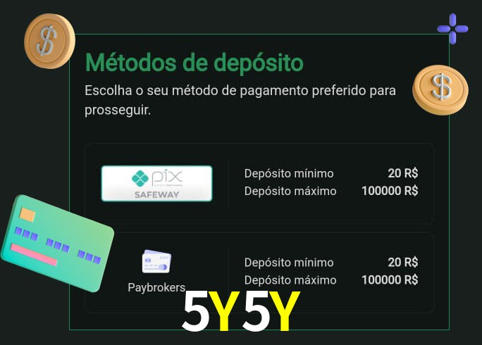 O cassino 5Y5Y oferece uma grande variedade de métodos de pagamento